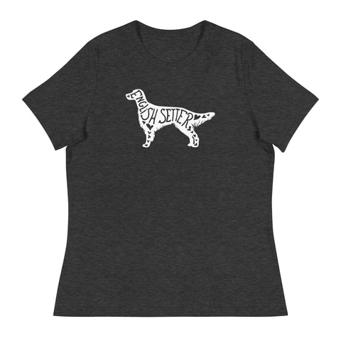 English Setter | Silhouette | Women's Relaxed T-Shirt