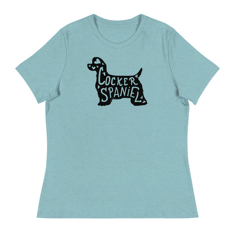 American Cocker Spaniel | Silhouette | Women's Relaxed T-Shirt