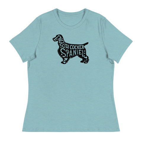 English Cocker Spaniel | Silhouette | Women's Relaxed T-Shirt