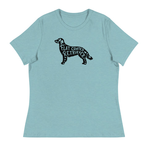 Flat-Coated Retriever | Silhouette | Women's Relaxed T-Shirt