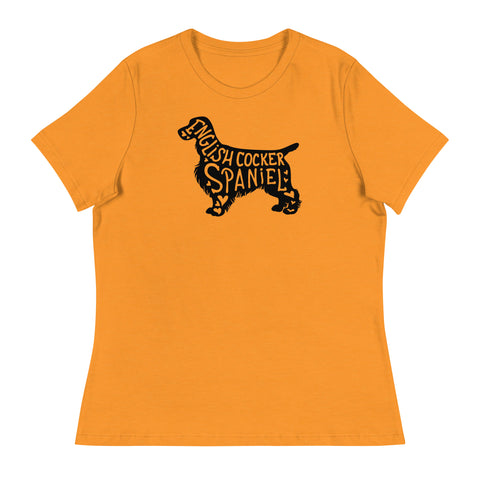 English Cocker Spaniel | Silhouette | Women's Relaxed T-Shirt