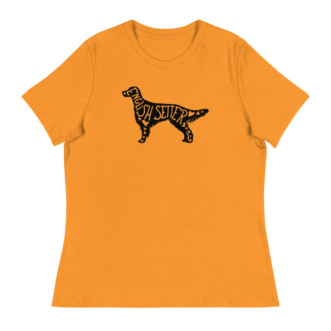 English Setter | Silhouette | Women's Relaxed T-Shirt