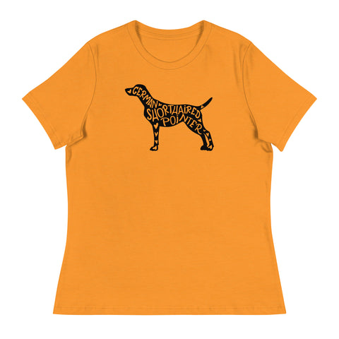 German Shorthaired Pointer | Silhouette | Women's Relaxed T-Shirt