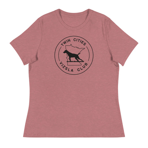 Twin Cities Vizsla Club | Women's Relaxed T-Shirt | Large Logo