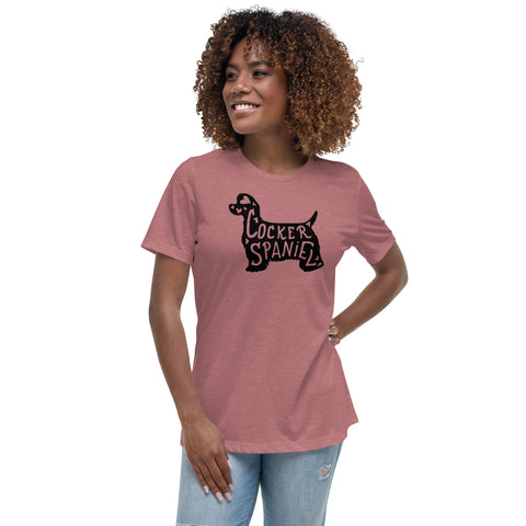 American Cocker Spaniel | Silhouette | Women's Relaxed T-Shirt