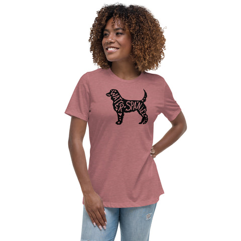 American Water Spaniel | Silhouette | Women's Relaxed T-Shirt