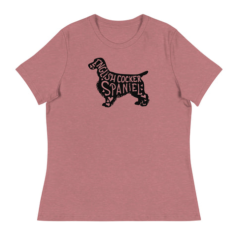 English Cocker Spaniel | Silhouette | Women's Relaxed T-Shirt