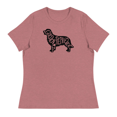 Golden Retriever [Field] | Silhouette | Women's Relaxed T-Shirt