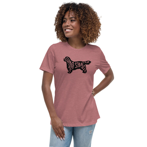 Clumber Spaniel | Silhouette | Women's Relaxed T-Shirt