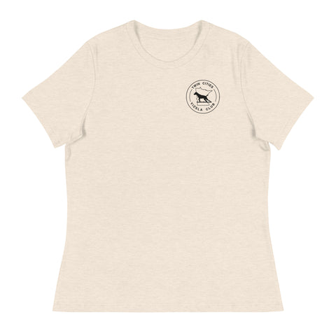 Twin Cities Vizsla Club | Women's Relaxed T-Shirt | Small Logo