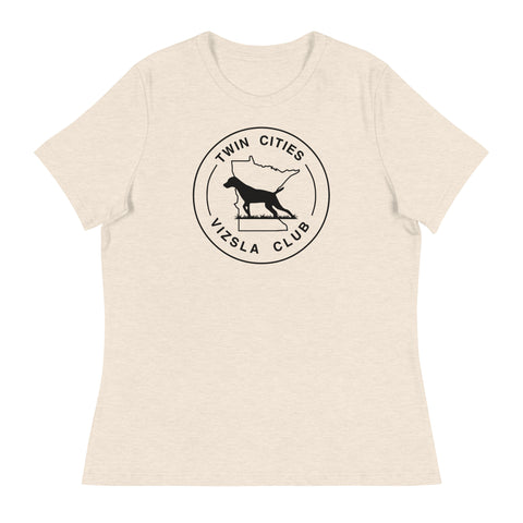 Twin Cities Vizsla Club | Women's Relaxed T-Shirt | Large Logo