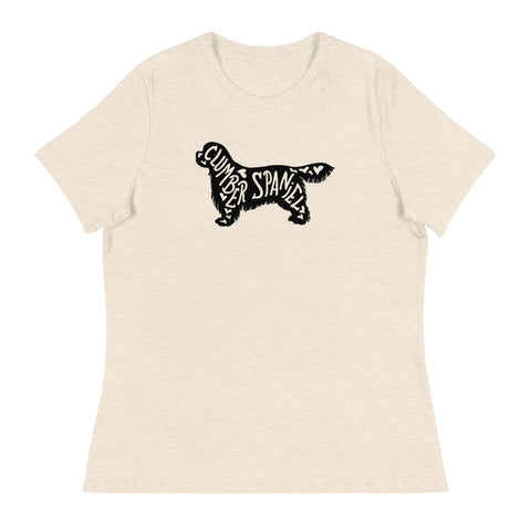 Clumber Spaniel | Silhouette | Women's Relaxed T-Shirt