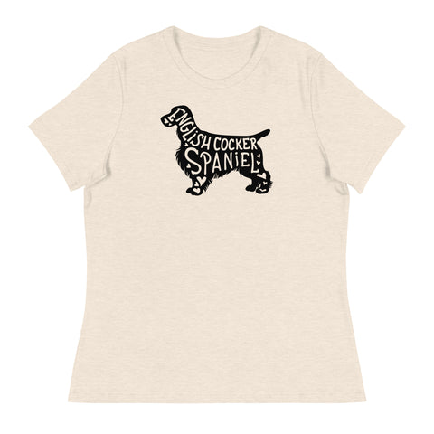 English Cocker Spaniel | Silhouette | Women's Relaxed T-Shirt