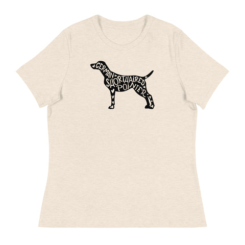 German Shorthaired Pointer | Silhouette | Women's Relaxed T-Shirt