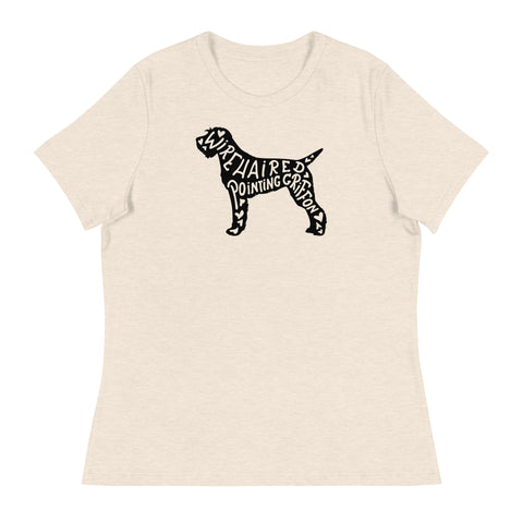 Wirehaired Pointing Griffon | Silhouette | Women's Relaxed T-Shirt