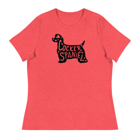 American Cocker Spaniel | Silhouette | Women's Relaxed T-Shirt