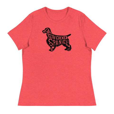 English Cocker Spaniel | Silhouette | Women's Relaxed T-Shirt