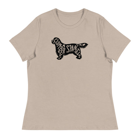 Clumber Spaniel | Silhouette | Women's Relaxed T-Shirt