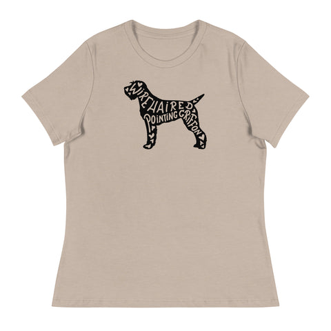 Wirehaired Pointing Griffon | Silhouette | Women's Relaxed T-Shirt