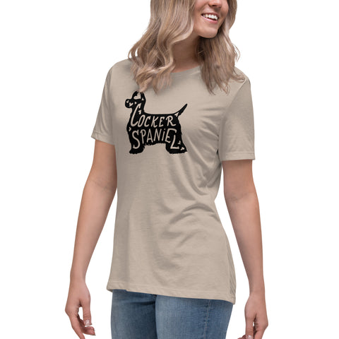 American Cocker Spaniel | Silhouette | Women's Relaxed T-Shirt