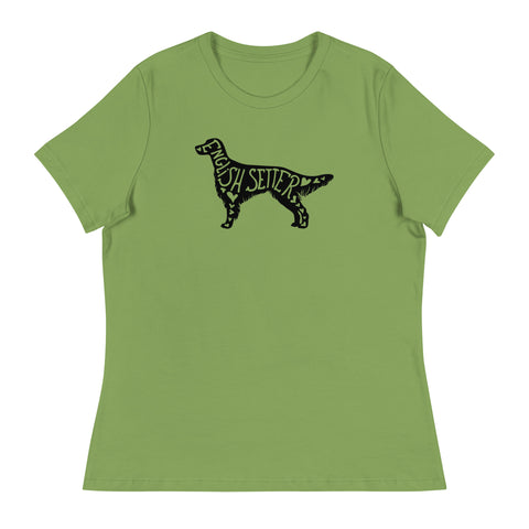 English Setter | Silhouette | Women's Relaxed T-Shirt