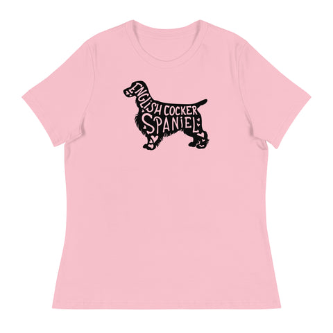 English Cocker Spaniel | Silhouette | Women's Relaxed T-Shirt