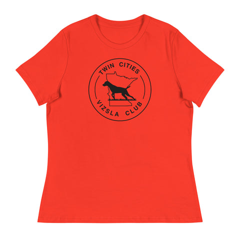 Twin Cities Vizsla Club | Women's Relaxed T-Shirt | Large Logo