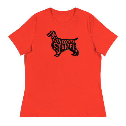 English Cocker Spaniel | Silhouette | Women's Relaxed T-Shirt