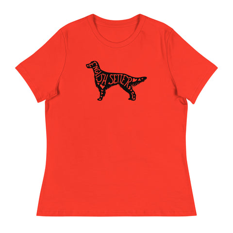 English Setter | Silhouette | Women's Relaxed T-Shirt