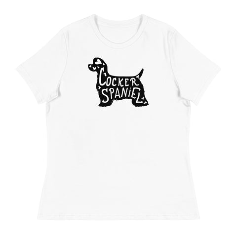 American Cocker Spaniel | Silhouette | Women's Relaxed T-Shirt