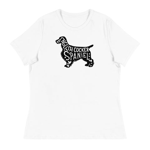 English Cocker Spaniel | Silhouette | Women's Relaxed T-Shirt