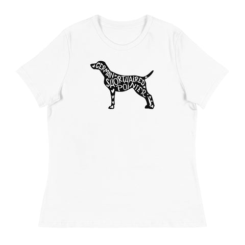 German Shorthaired Pointer | Silhouette | Women's Relaxed T-Shirt