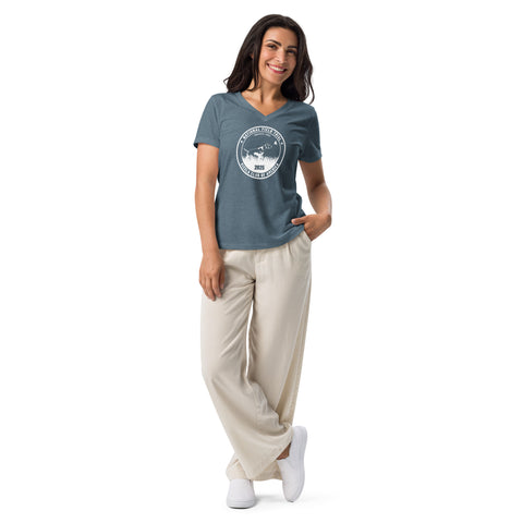 Vizsla Club of America | NFT 2025 | Women’s Relaxed V-Neck T-Shirt | Large Logo