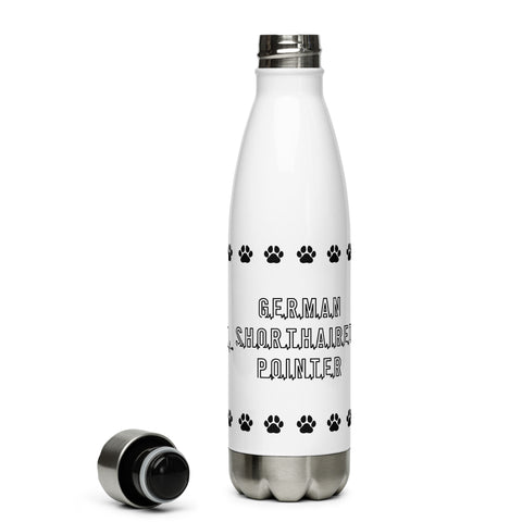 German Shorthaired Pointer | Heartbeat | 17 oz Stainless Steel Water Bottle