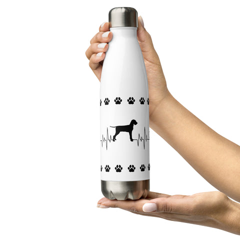 Wirehaired Vizsla | Heartbeat | 17 oz Stainless Steel Water Bottle