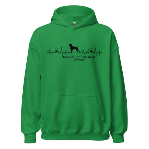 German Shorthaired Pointer | Heartbeat | Unisex Heavy Blend Hoodie