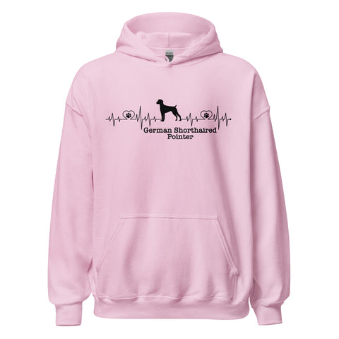 German Shorthaired Pointer | Heartbeat | Unisex Heavy Blend Hoodie