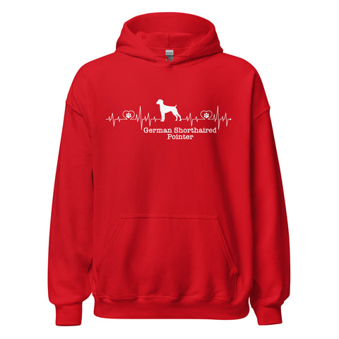 German Shorthaired Pointer | Heartbeat | Unisex Heavy Blend Hoodie