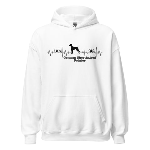 German Shorthaired Pointer | Heartbeat | Unisex Heavy Blend Hoodie