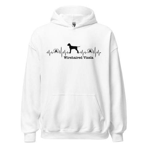 Wirehaired Vizsla | Heartbeat | Unisex Heavy Blend Hoodie